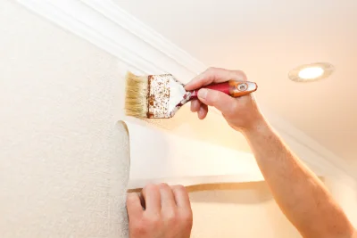 Pose de papier peint à la Jarrie-Audouin — revêtements muraux et toiles de verre